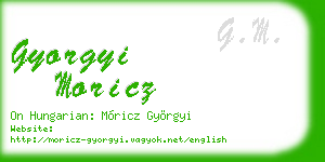 gyorgyi moricz business card